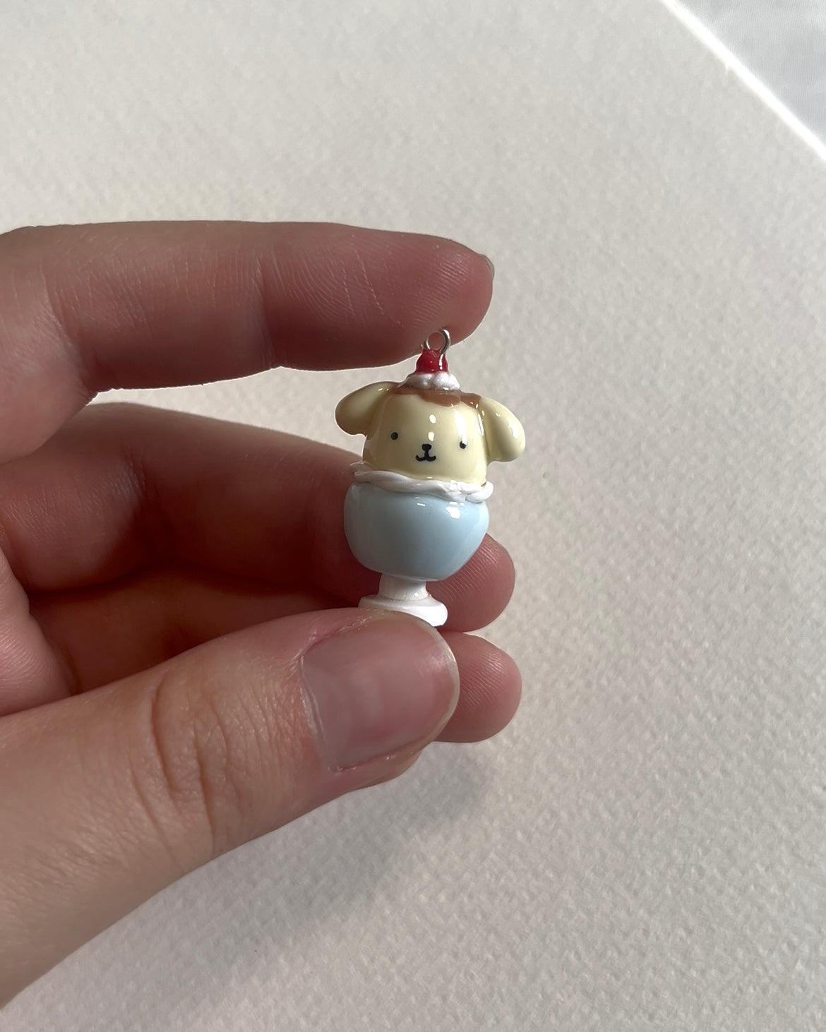 mini ice cream sundae clay charms