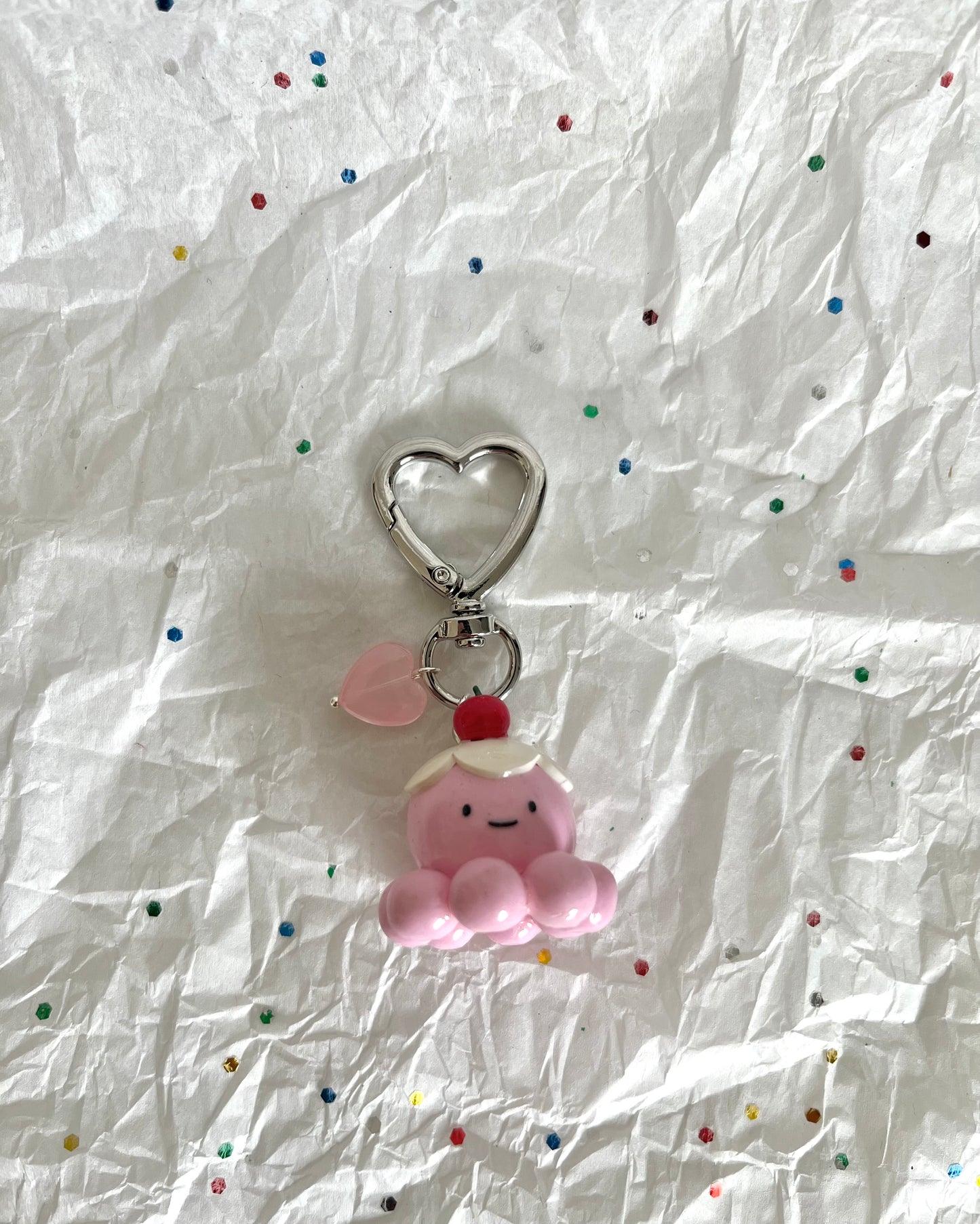 icecream octopus clay charm