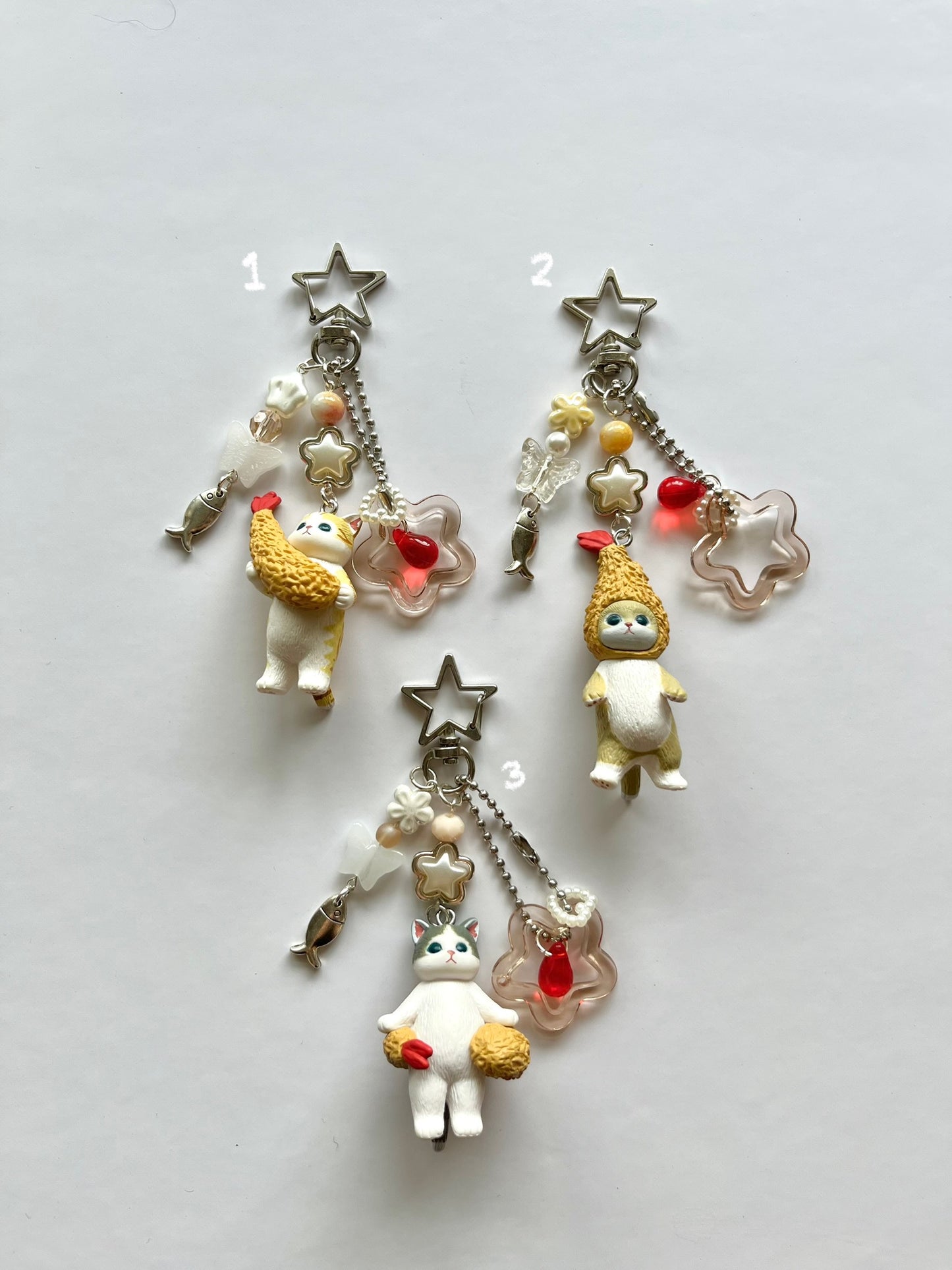Mofusand tempura keychains
