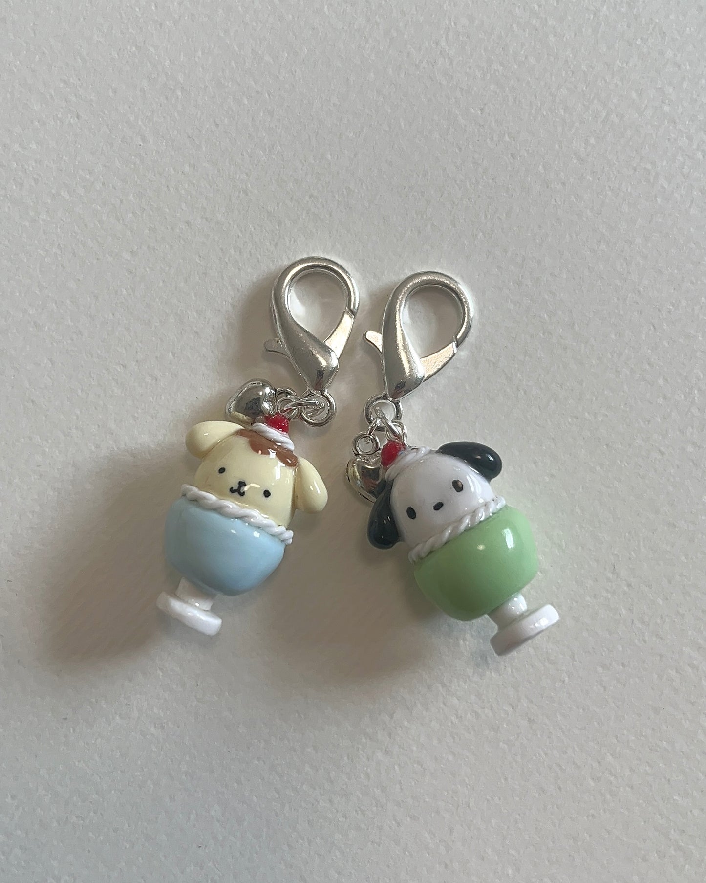 mini ice cream sundae clay charms