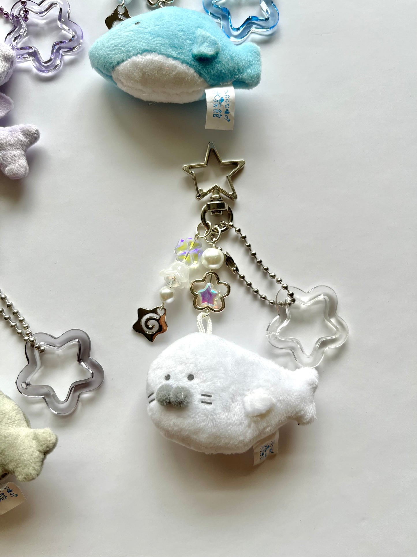 Sea animals plush keychains