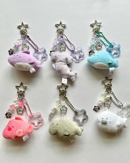 Sea animals plush keychains