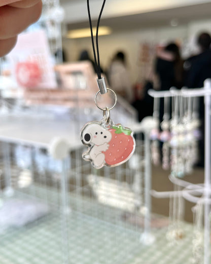 mini strawberry snoopy phonecharm
