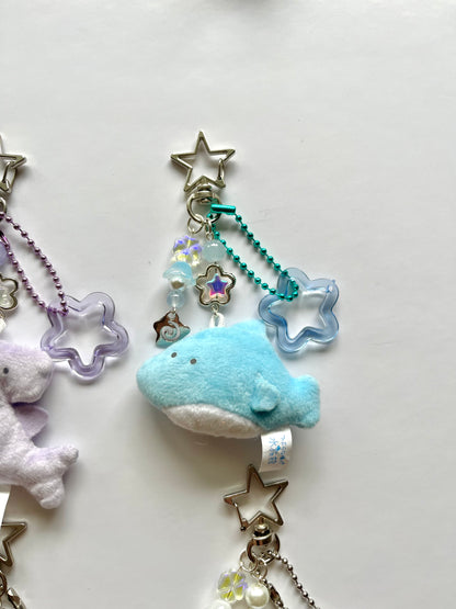 Sea animals plush keychains