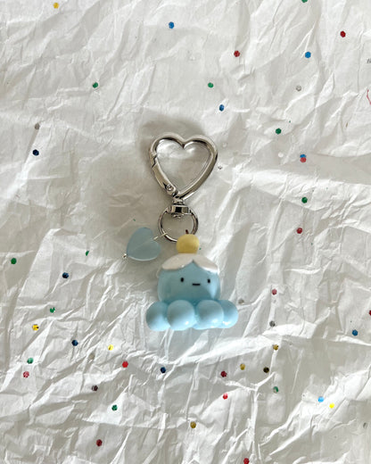 icecream octopus clay charm