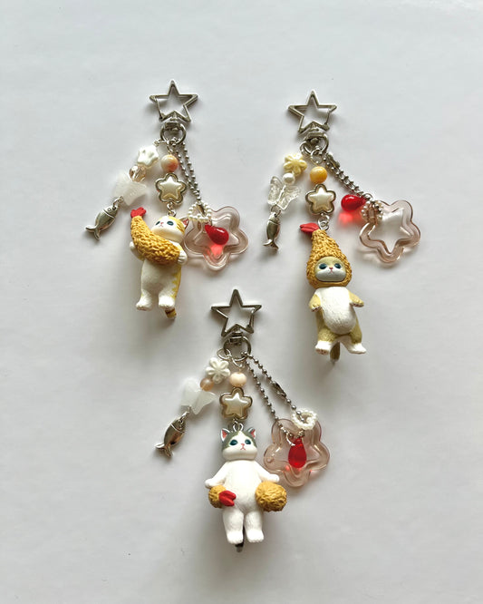 Mofusand tempura keychains