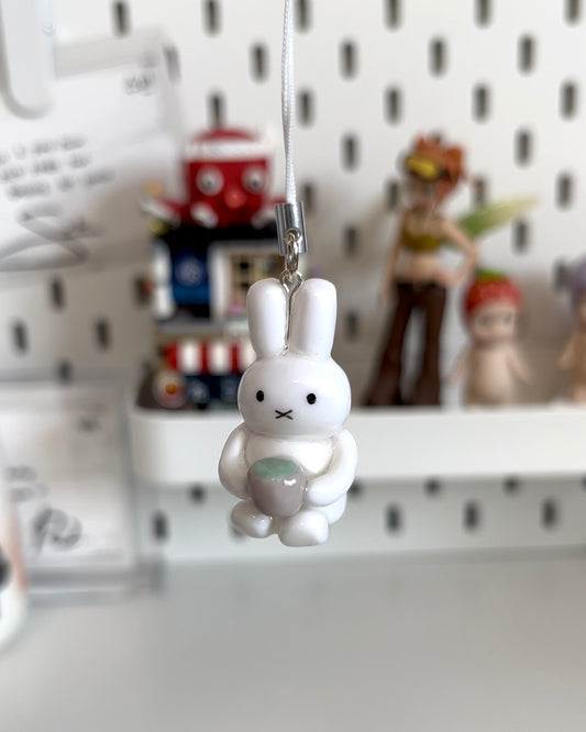 Matcha miffy clay phonecharm